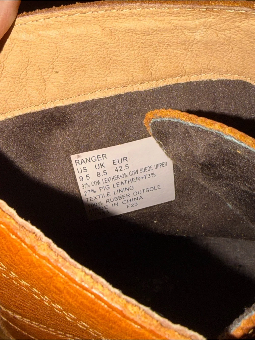 Polo by Ralph Lauren Tan Brown Leather Men’s Lace-Up Buckle Boots
